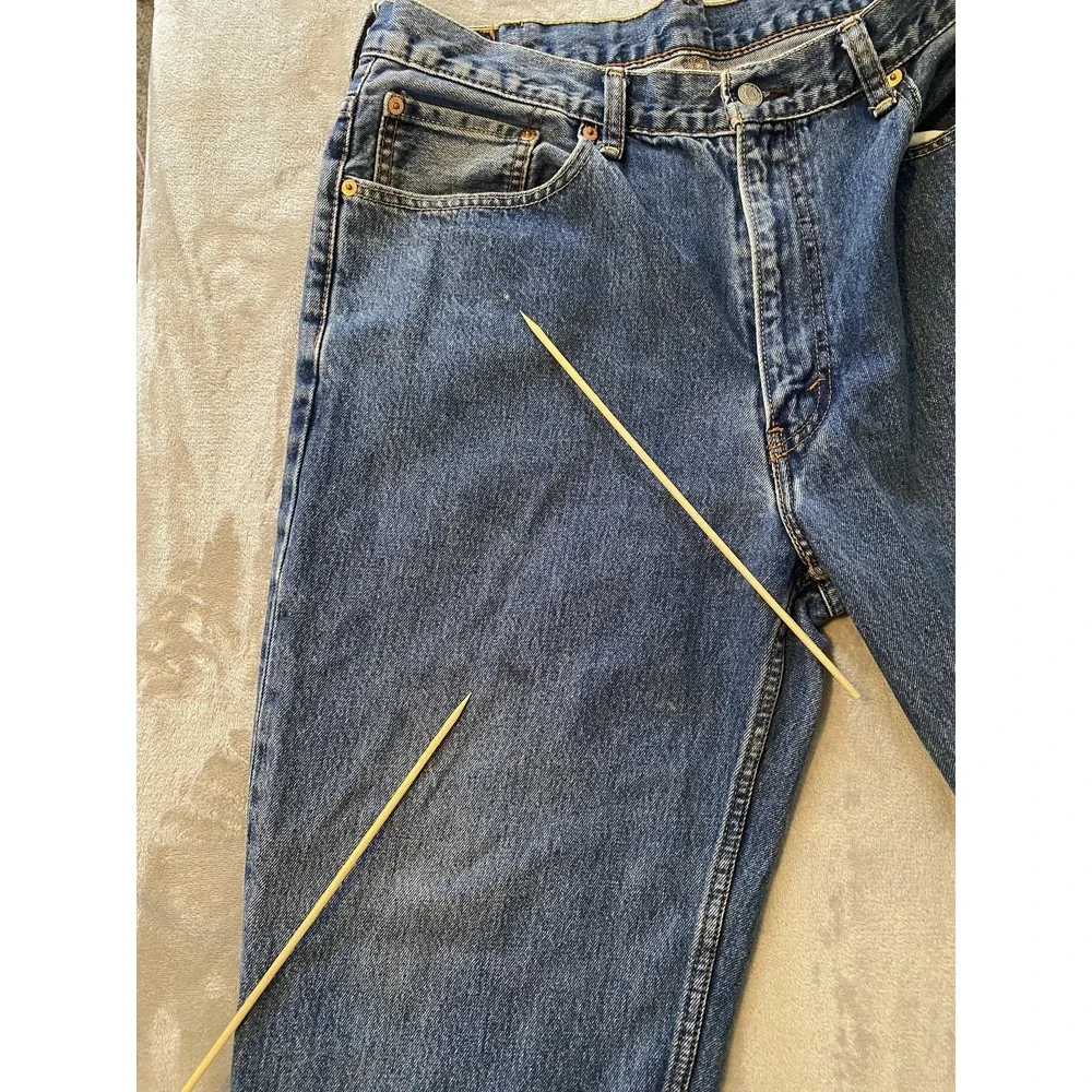 Levis 550 Jeans Mens 38x29‎ Blue Relaxed Fit Tapered Leg Grunge Classic Casual